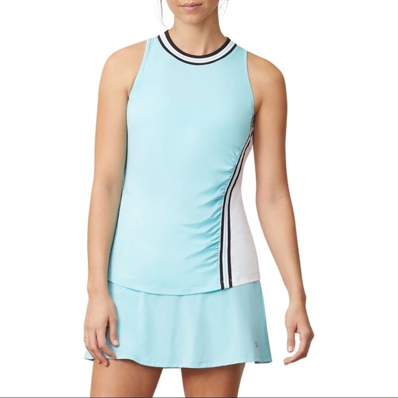 New! Fila Tennis Love Game Full Coverage Aqua Blue  UPF 50+ Tank Top - Picture 3 of 16
